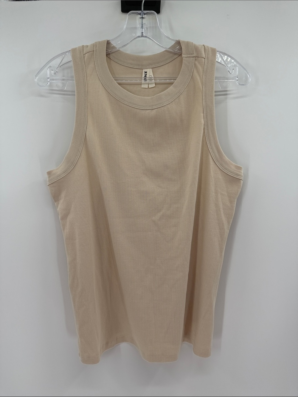 Pact Women's Ribbed Racerback Tank Top - Tan - Large